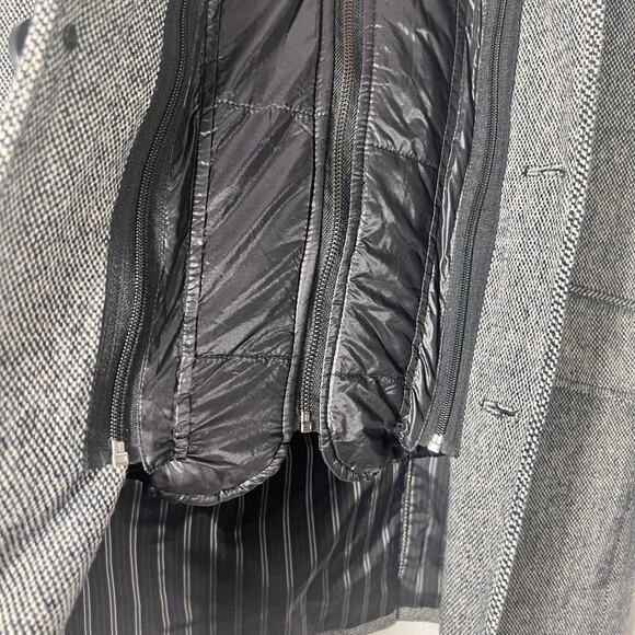 Scotch & Soda Wool Blend Tweed Jacket With Removable Puffer Innervest Size S - Picture 7 of 16